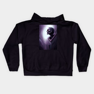 CREEPY RED EYED PURPLE TINGED HALLOWEEN VAMPIRESS Kids Hoodie